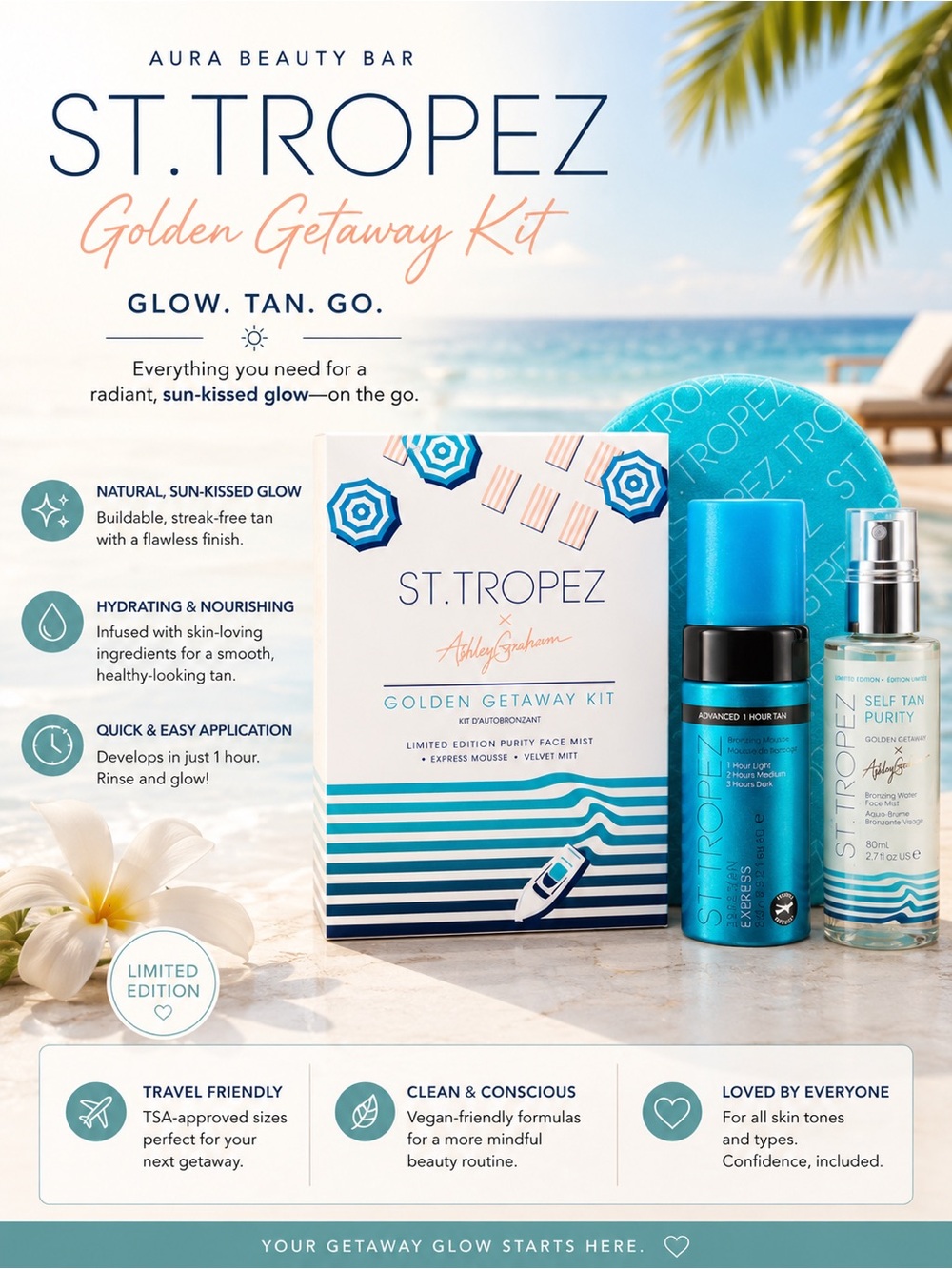 St. Tropez Ashley Graham Golden Getaway Kit $69